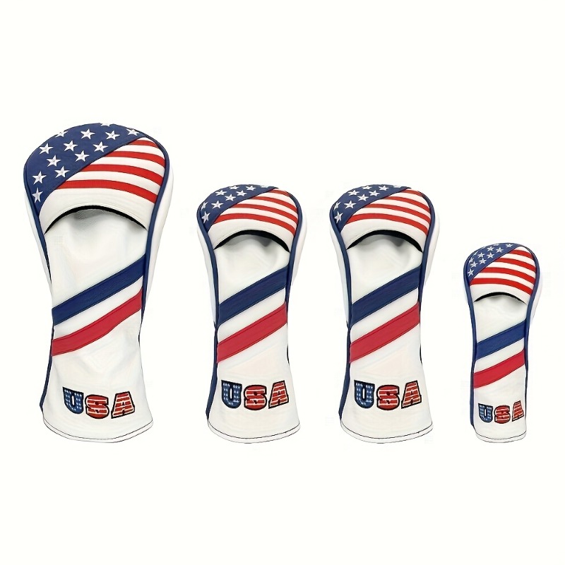 Golf Clubs - 愛国的なアメリカ国旗デザインのゴルフクラブカバー、ストライプ柄、ゴルフアクセサリー、最高の保護力を提供します。