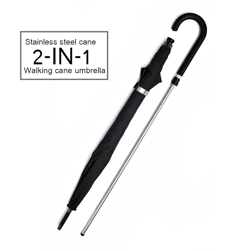 Golf Umbrella Large - 2-in-1頑丈な防風防紫外線保護傘,ウォーキング杖,自己防衛,ハイキングに最適