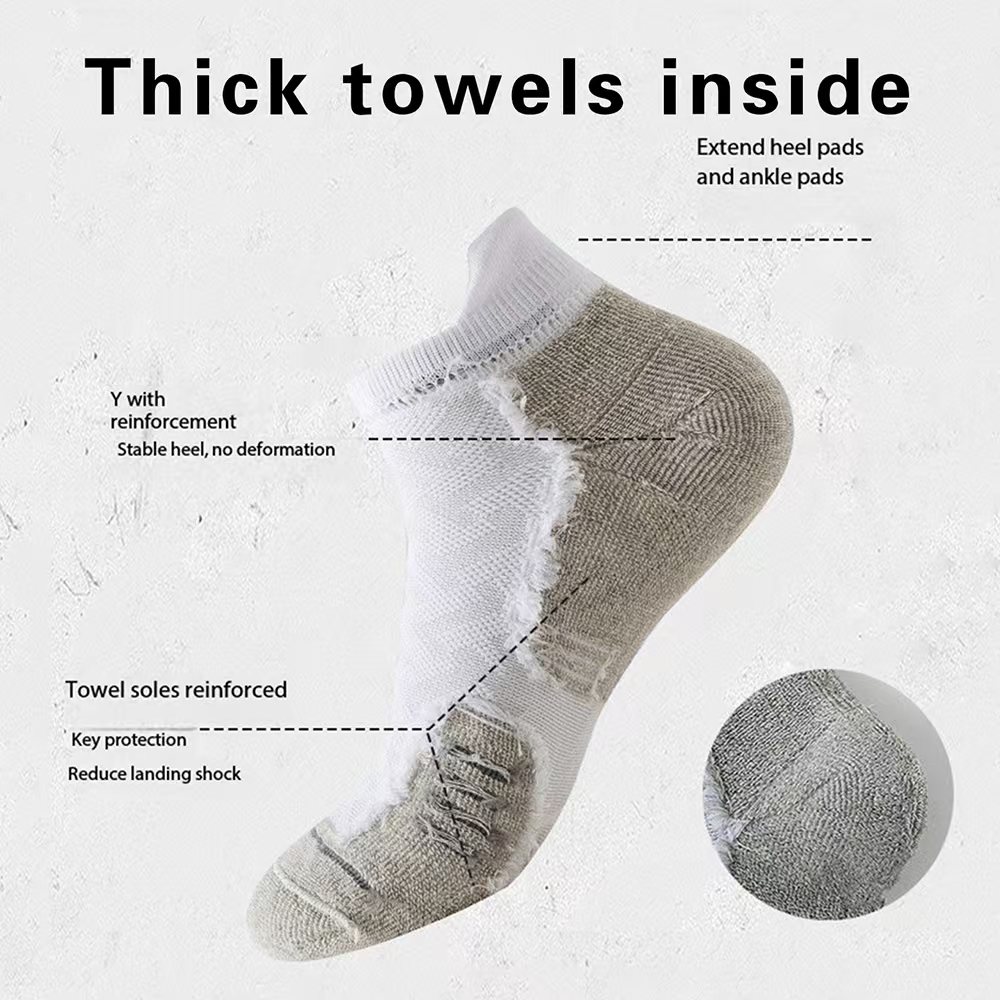 1/3 ペアプロスポーツショートソックス男性の女性の厚いタオ - Golf Towel のレビューと価格