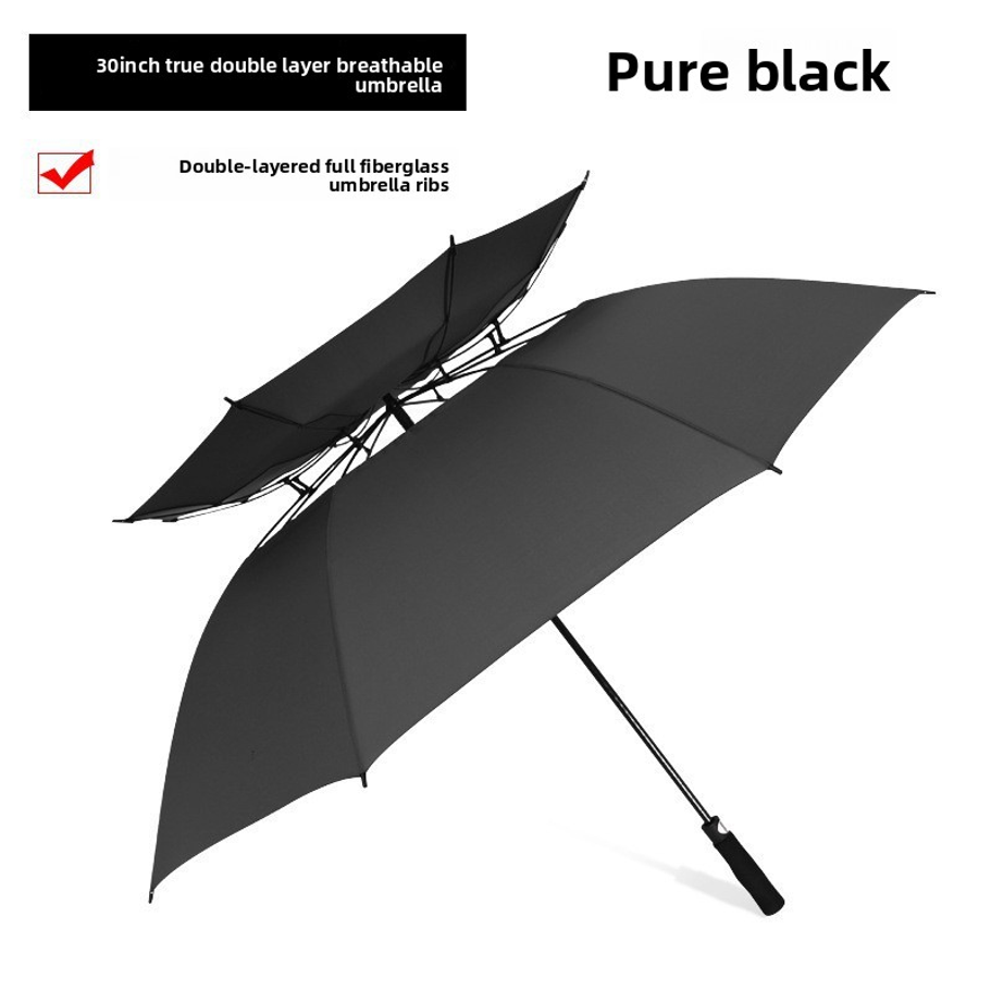 車用傘、二重構造ゴルフ傘、三重構造補強、特大屋外防風傘 - Golf Umbrella のレビューと価格